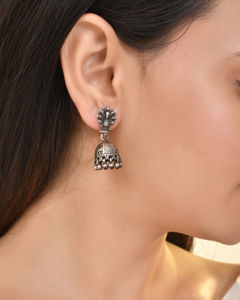 silver earrings