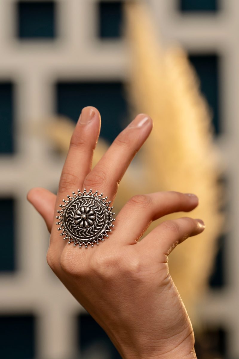 Traditional Silver Oxidised Ring