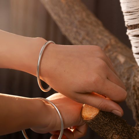 Silver Fixed Silver Bangles