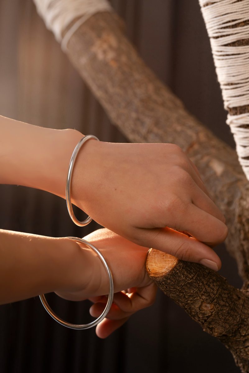 Silver Fixed Silver Bangles