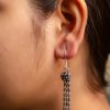 Georgian Cut Silver Tassel Earrings