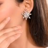 Fireworks Silver Stud Earring