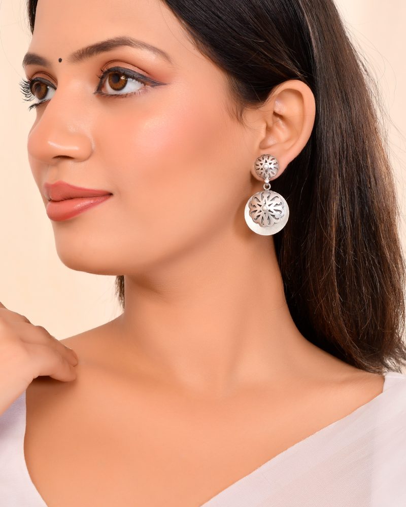 Harini Tribal Pure Silver Earrings