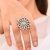 Inaaya Floral Design Silver Ring