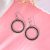 Circle dangle earrings Hook circle earrings